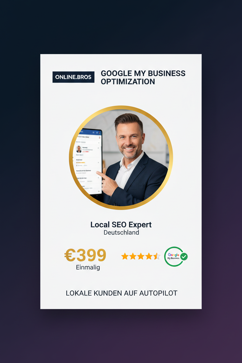 Google My Business Optimization - 399€ - ONLINE.BROS